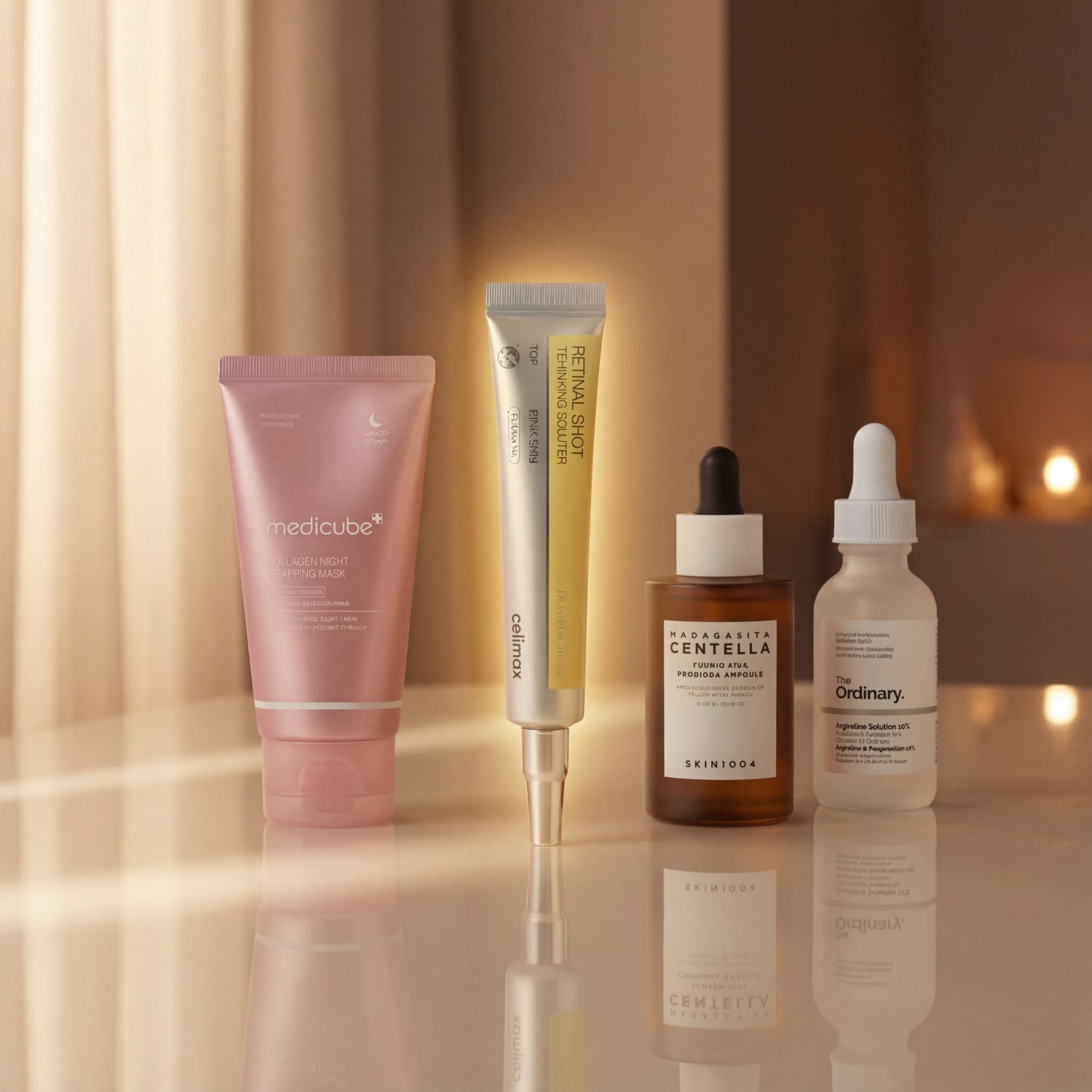 NARI Beauty Night Repair Routine mit Retinal, Centella, Collagen Maske und Argireline – K-Beauty Pflege über Nacht